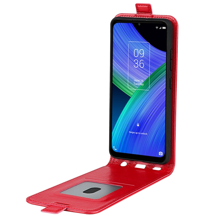 For TCL 20 R 5G R64 Texture Single Vertical Flip Leather Phone Protective Case with Card Slots & Photo Frame