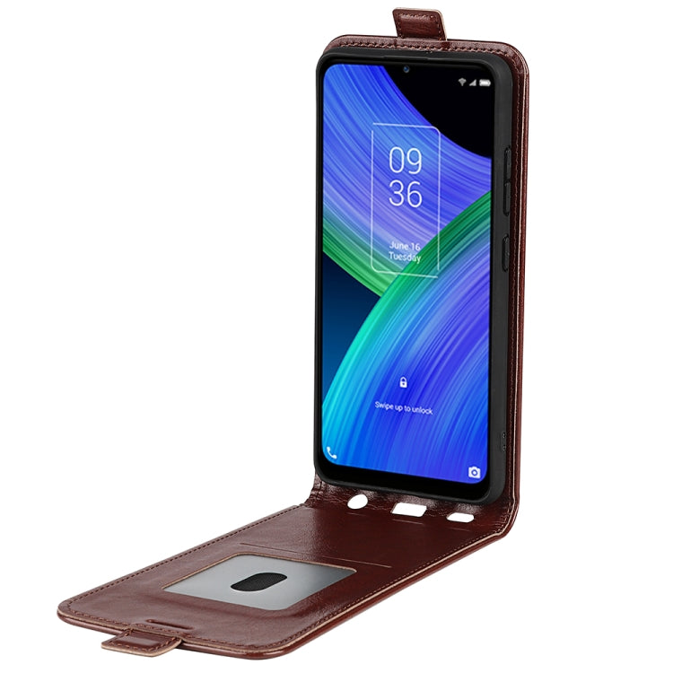 For TCL 20 R 5G R64 Texture Single Vertical Flip Leather Phone Protective Case with Card Slots & Photo Frame