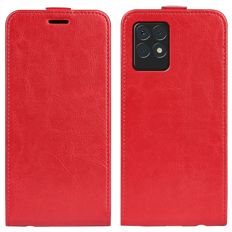 For OPPO Realme 8i R64 Texture Single Vertical Flip Leather Protective Case with Card Slots & Photo Frame