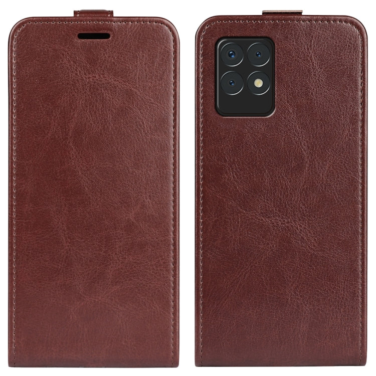 For OPPO Realme 8i R64 Texture Single Vertical Flip Leather Protective Case with Card Slots & Photo Frame