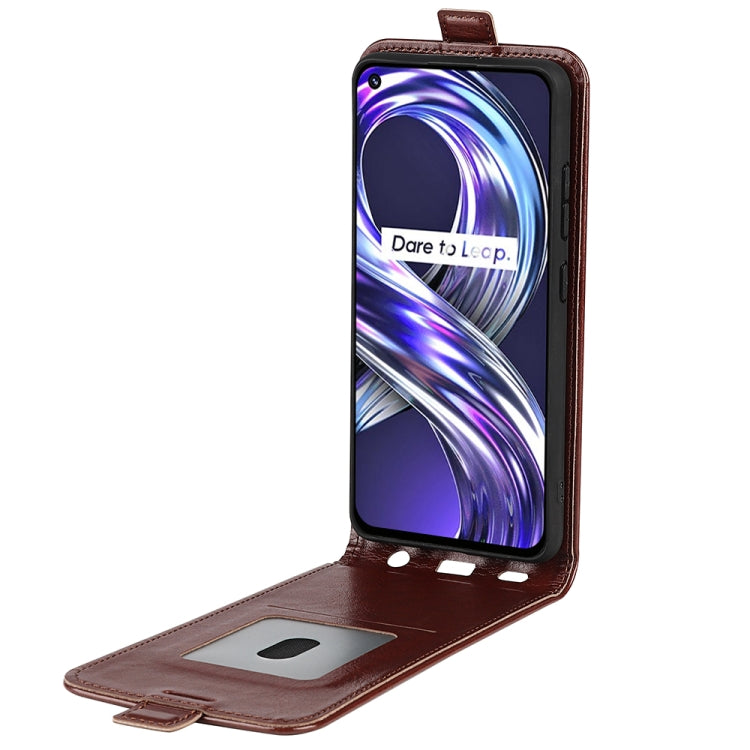 For OPPO Realme 8i R64 Texture Single Vertical Flip Leather Protective Case with Card Slots & Photo Frame