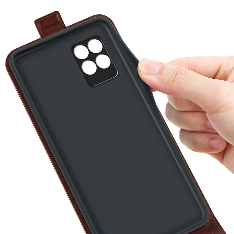 For OPPO Realme 8i R64 Texture Single Vertical Flip Leather Protective Case with Card Slots & Photo Frame