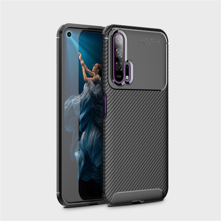 Beetle Series Carbon Fiber Texture Shockproof TPU Case for Huawei Honor 20 Pro