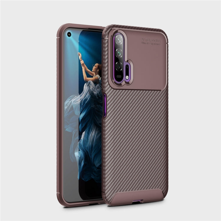 Beetle Series Carbon Fiber Texture Shockproof TPU Case for Huawei Honor 20 Pro