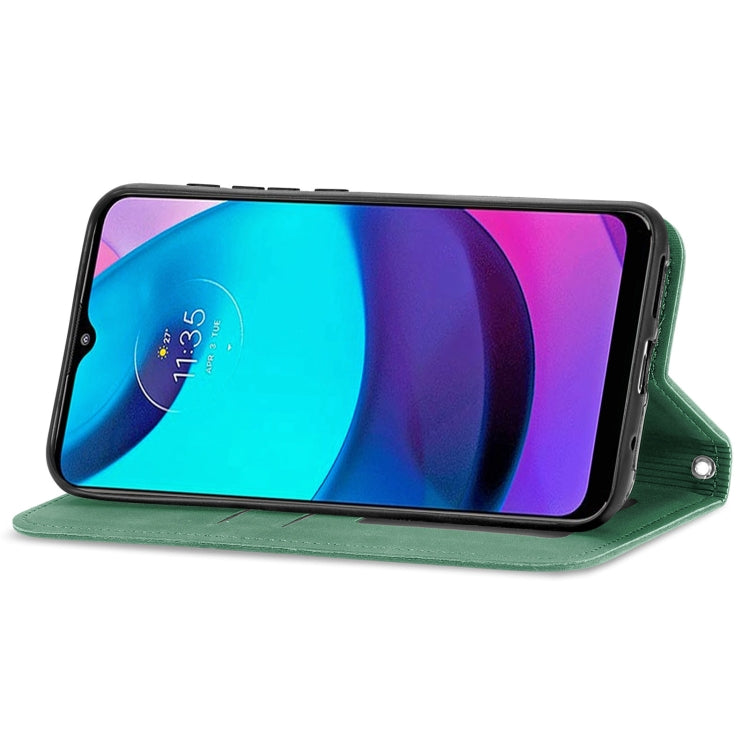 For Motorola Moto E20 Retro Skin Feel Magnetic Horizontal Flip Leather Case with Holder & Card Slots & Wallet & Photo Frame