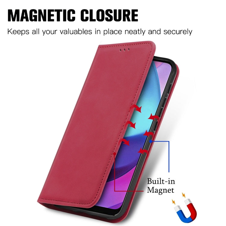 For Motorola Moto E20 Retro Skin Feel Magnetic Horizontal Flip Leather Case with Holder & Card Slots & Wallet & Photo Frame