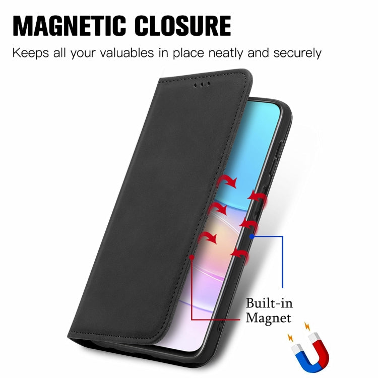 For Huawei nova 8i Retro Skin Feel Magnetic Horizontal Flip Leather Case with Holder & Card Slots & Wallet & Photo Frame