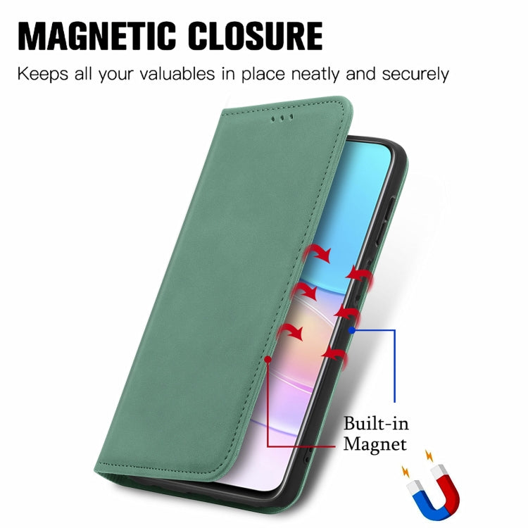 For Huawei nova 8i Retro Skin Feel Magnetic Horizontal Flip Leather Case with Holder & Card Slots & Wallet & Photo Frame