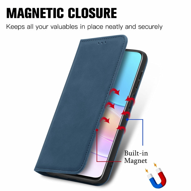 For Huawei nova 8i Retro Skin Feel Magnetic Horizontal Flip Leather Case with Holder & Card Slots & Wallet & Photo Frame