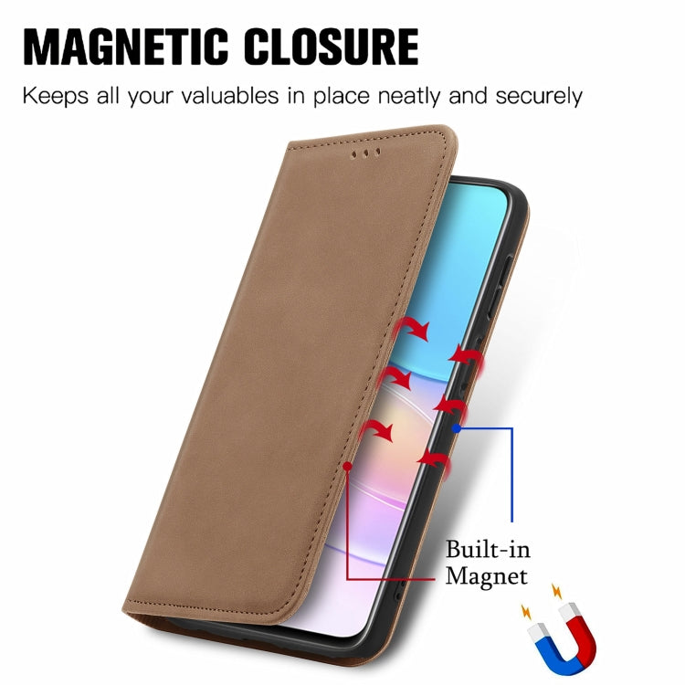 For Huawei nova 8i Retro Skin Feel Magnetic Horizontal Flip Leather Case with Holder & Card Slots & Wallet & Photo Frame