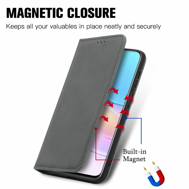 For Huawei nova 8i Retro Skin Feel Magnetic Horizontal Flip Leather Case with Holder & Card Slots & Wallet & Photo Frame
