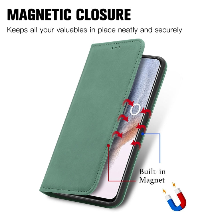 For OPPO K9 Pro Retro Skin Feel Magnetic Horizontal Flip Leather Case with Holder & Card Slots & Wallet & Photo Frame