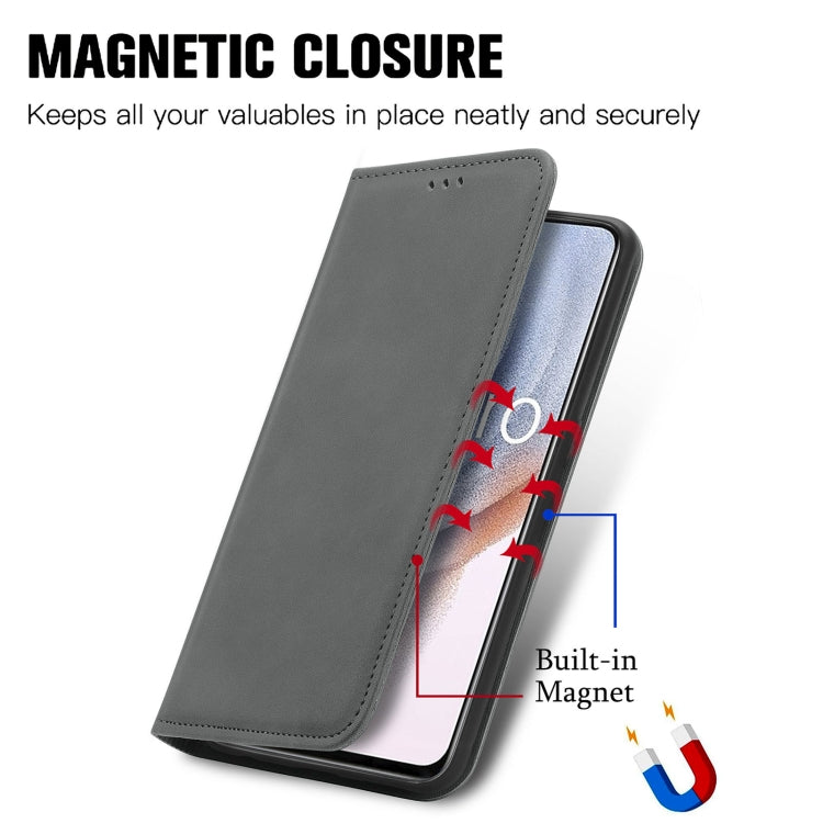 For OPPO K9 Pro Retro Skin Feel Magnetic Horizontal Flip Leather Case with Holder & Card Slots & Wallet & Photo Frame
