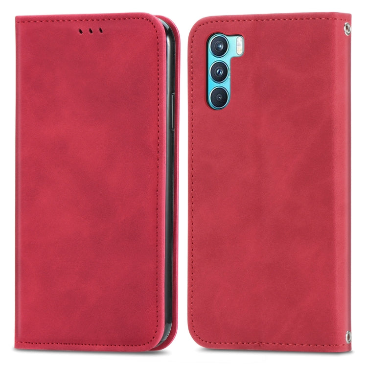 For OPPO K9 Pro Retro Skin Feel Magnetic Horizontal Flip Leather Case with Holder & Card Slots & Wallet & Photo Frame