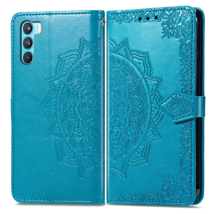 For OPPO K9 Pro Mandala Flower Embossed Horizontal Flip Leather Case with Holder & Card Slots & Wallet & Lanyard