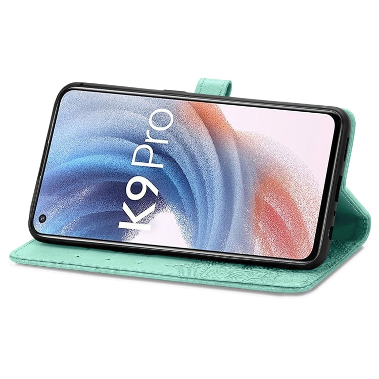 For OPPO K9 Pro Mandala Flower Embossed Horizontal Flip Leather Case with Holder & Card Slots & Wallet & Lanyard