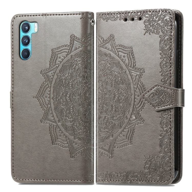 For OPPO K9 Pro Mandala Flower Embossed Horizontal Flip Leather Case with Holder & Card Slots & Wallet & Lanyard