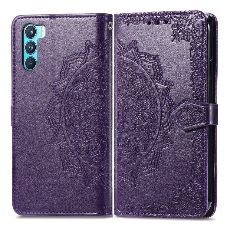 For OPPO K9 Pro Mandala Flower Embossed Horizontal Flip Leather Case with Holder & Card Slots & Wallet & Lanyard