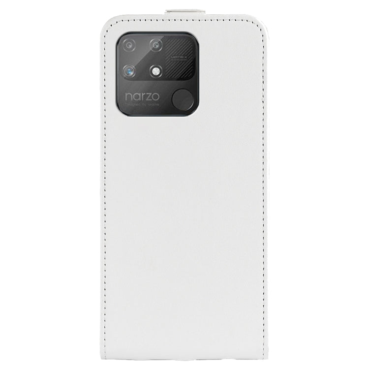 For OPPO Realme Narzo 50A R64 Texture Vertical Flip Leather Case with Card Slots & Photo Frame