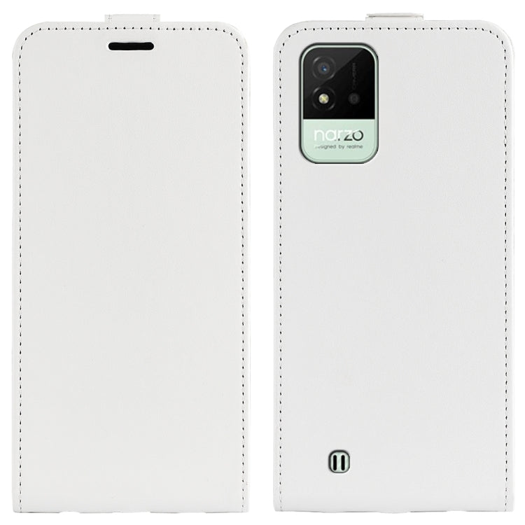 For OPPO Realme Narzo 50i R64 Texture Vertical Flip Leather Case with Card Slots & Photo Frame
