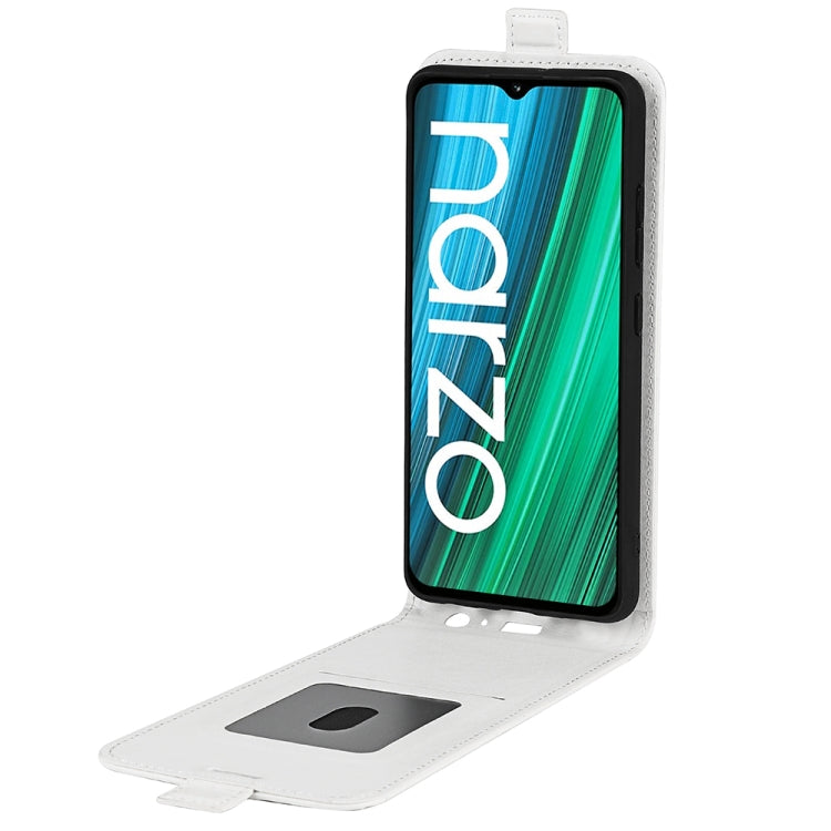For OPPO Realme Narzo 50i R64 Texture Vertical Flip Leather Case with Card Slots & Photo Frame