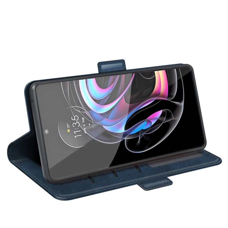 For Motorola Edge 20 lite 5G Dual-side Magnetic Buckle Horizontal Flip Phone Leather Case with Holder & Card Slots & Wallet