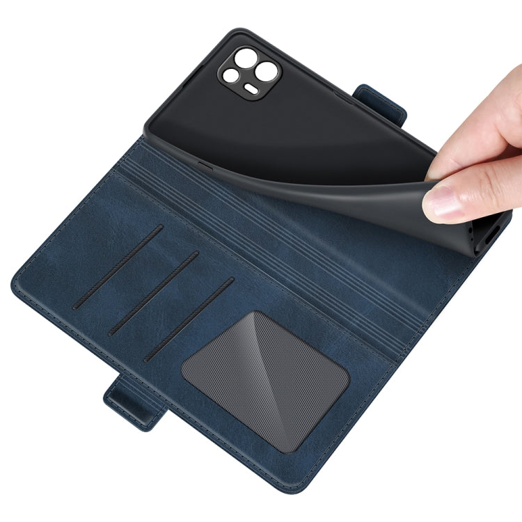 For Motorola Edge 20 lite 5G Dual-side Magnetic Buckle Horizontal Flip Phone Leather Case with Holder & Card Slots & Wallet