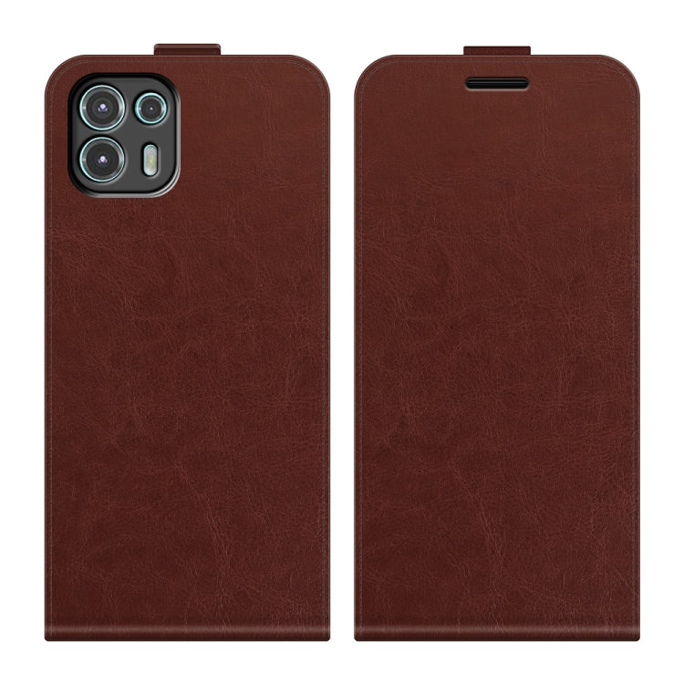 For Motorola Edge 20 lite R64 Texture Single Vertical Flip Leather Phone Protective Case with Card Slots & Photo Frame