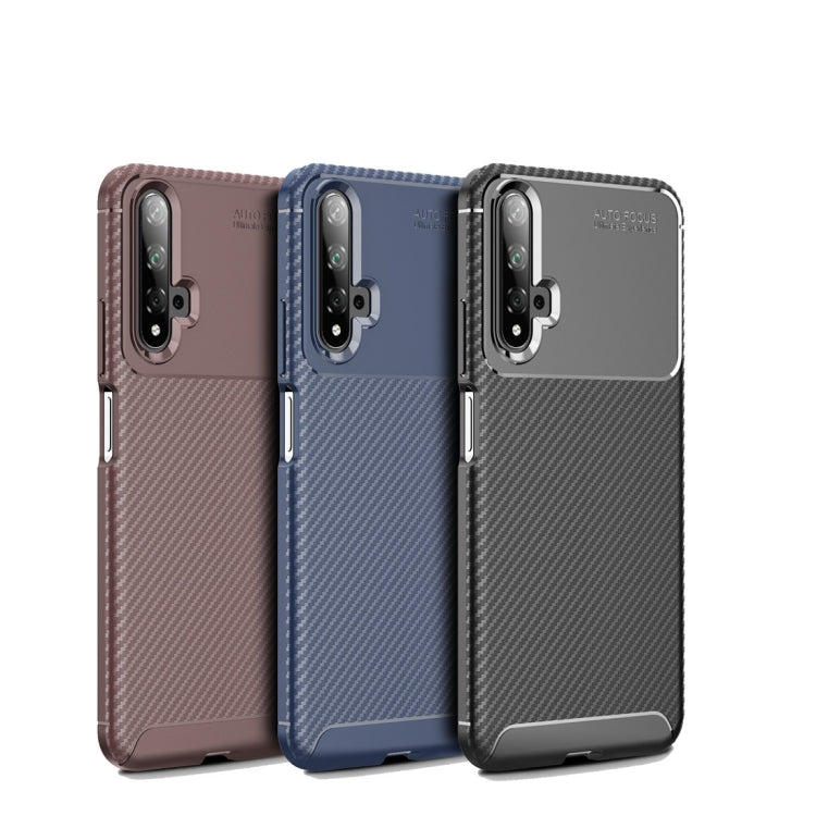 Beetle Series Carbon Fiber Texture Shockproof TPU Case for Huawei Honor 20