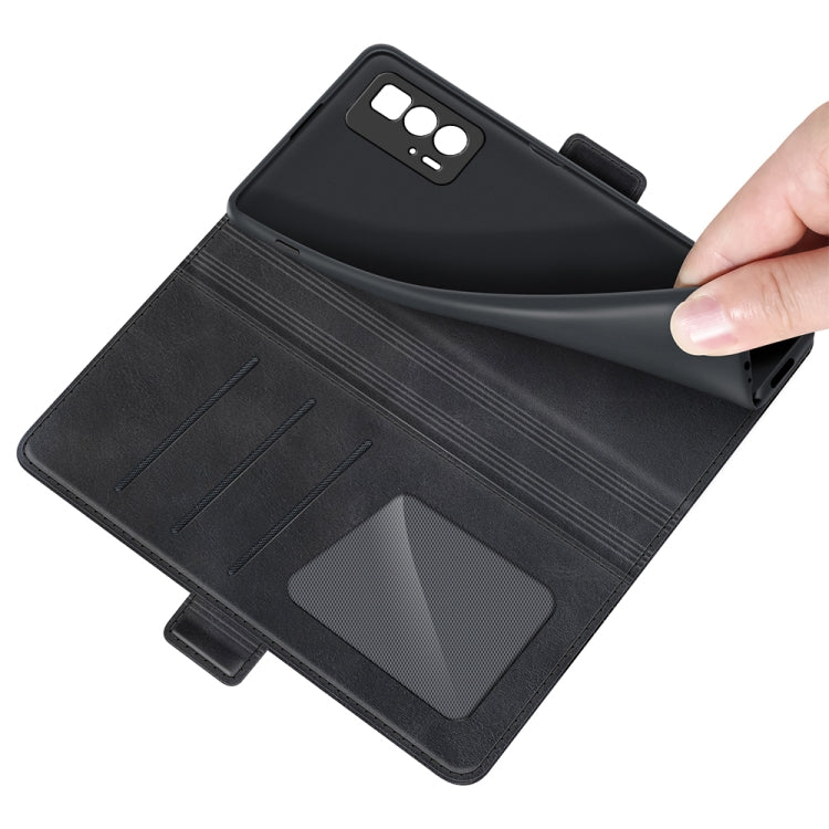 For Motorola Edge 20 Pro 5G Dual-side Magnetic Buckle Horizontal Flip Phone Leather Case with Holder & Card Slots & Wallet