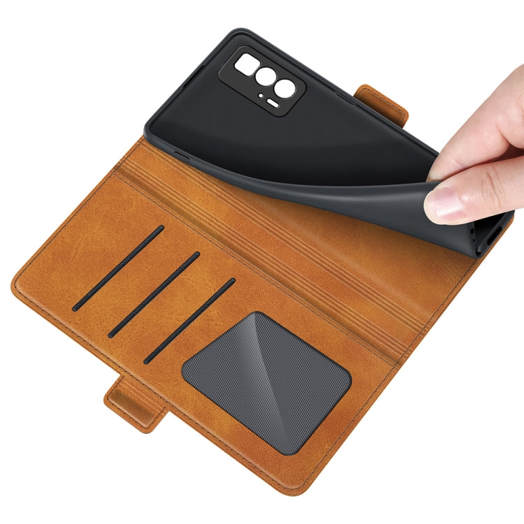 For Motorola Edge 20 Pro 5G Dual-side Magnetic Buckle Horizontal Flip Phone Leather Case with Holder & Card Slots & Wallet