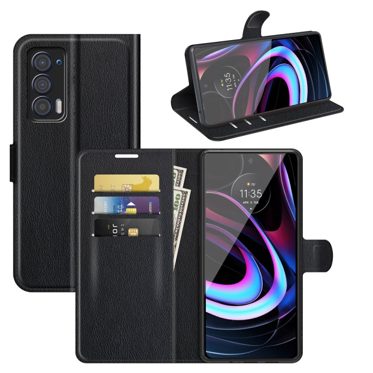 For Motorola Edge 2021 Litchi Texture Horizontal Flip Phone Protective Case with Holder & Card Slots & Wallet