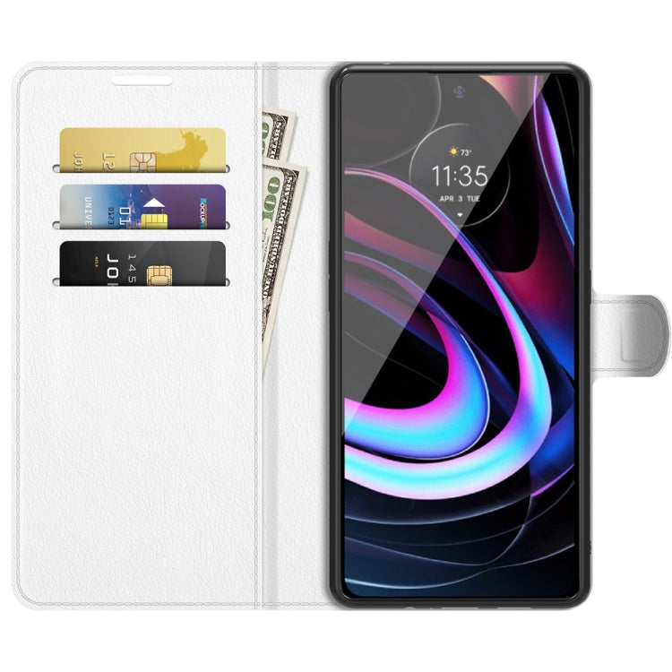 For Motorola Edge 2021 Litchi Texture Horizontal Flip Phone Protective Case with Holder & Card Slots & Wallet
