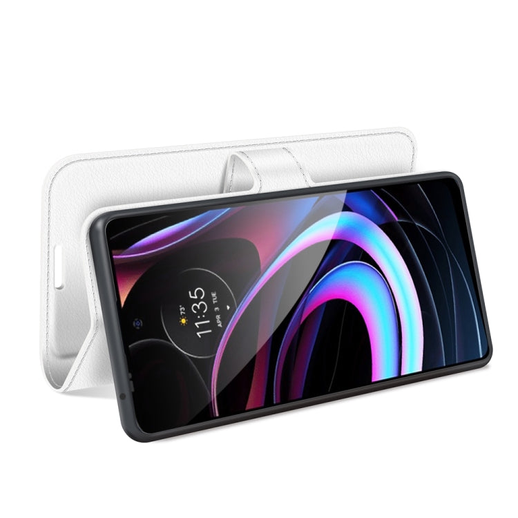 For Motorola Edge 2021 Litchi Texture Horizontal Flip Phone Protective Case with Holder & Card Slots & Wallet