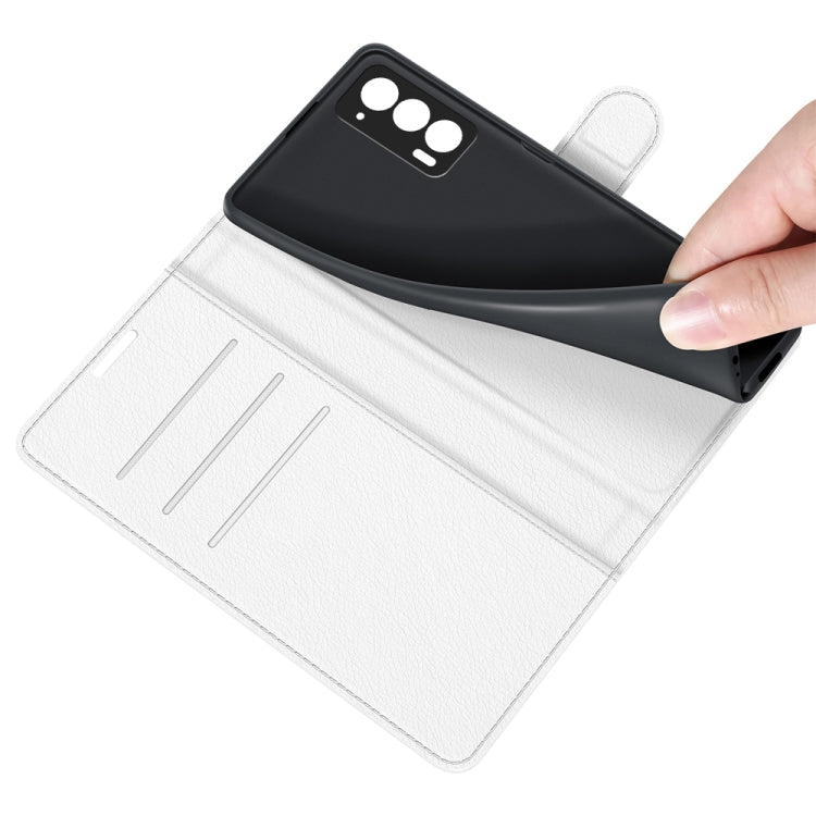 For Motorola Edge 2021 Litchi Texture Horizontal Flip Phone Protective Case with Holder & Card Slots & Wallet