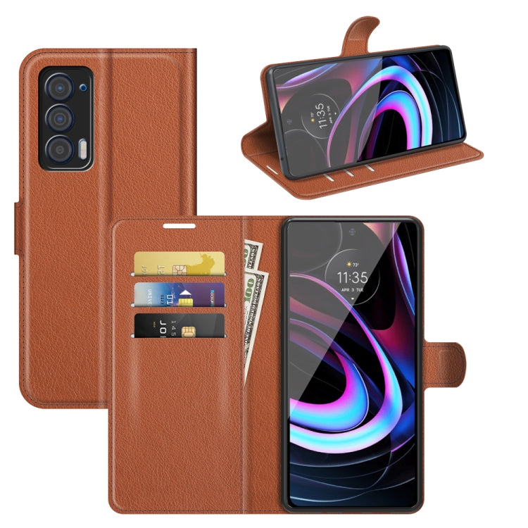 For Motorola Edge 2021 Litchi Texture Horizontal Flip Phone Protective Case with Holder & Card Slots & Wallet