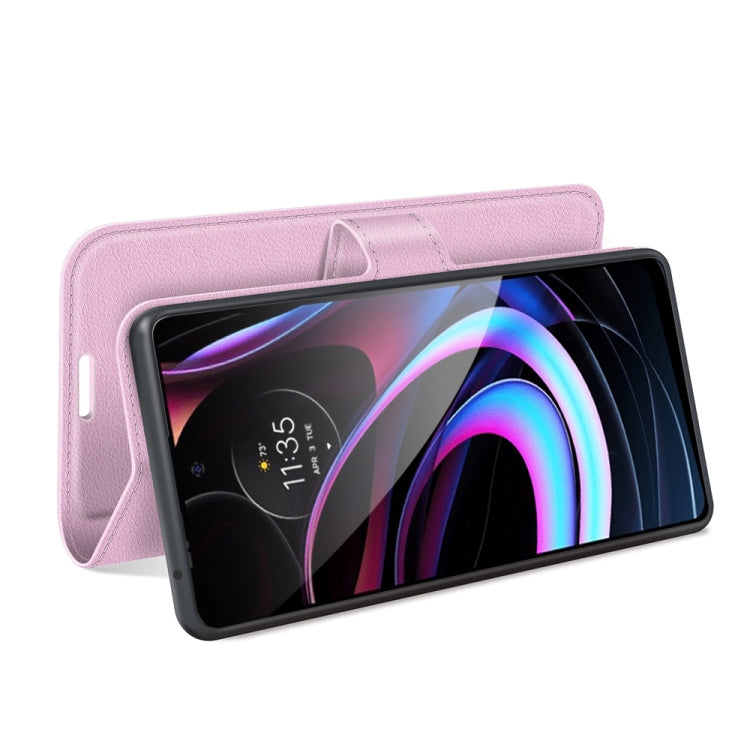 For Motorola Edge 2021 Litchi Texture Horizontal Flip Phone Protective Case with Holder & Card Slots & Wallet