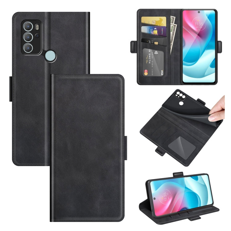 For Motorola Moto G60S Dual-side Magnetic Buckle Horizontal Flip Leather Case with Holder & Card Slots & Wallet