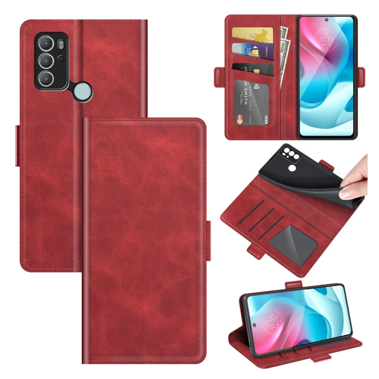 For Motorola Moto G60S Dual-side Magnetic Buckle Horizontal Flip Leather Case with Holder & Card Slots & Wallet