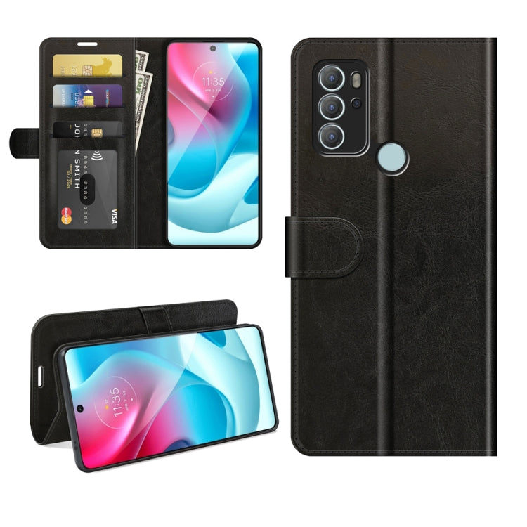 For Motorola Moto G60S R64 Texture Single Horizontal Flip Phone Protective Case with Holder & Card Slots & Wallet& Photo Frame