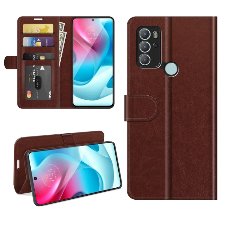 For Motorola Moto G60S R64 Texture Single Horizontal Flip Phone Protective Case with Holder & Card Slots & Wallet& Photo Frame