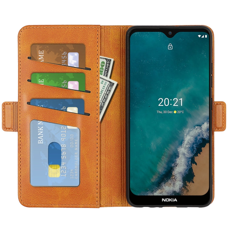 For Nokia G50 Dual-side Magnetic Buckle Horizontal Flip Phone Leather Case with Holder & Card Slots & Wallet