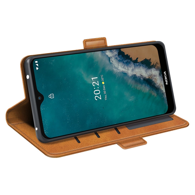 For Nokia G50 Dual-side Magnetic Buckle Horizontal Flip Phone Leather Case with Holder & Card Slots & Wallet