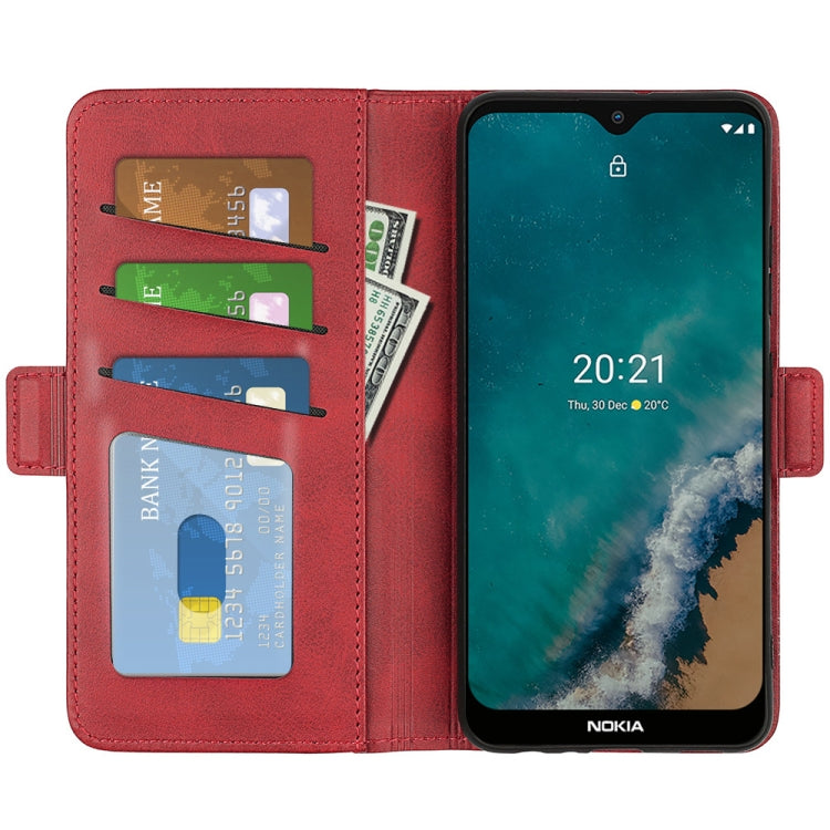 For Nokia G50 Dual-side Magnetic Buckle Horizontal Flip Phone Leather Case with Holder & Card Slots & Wallet