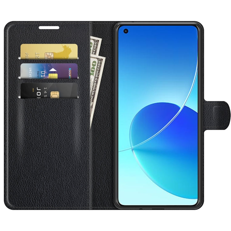 Litchi Texture Leather Phone Case For OPPO Reno6 4G
