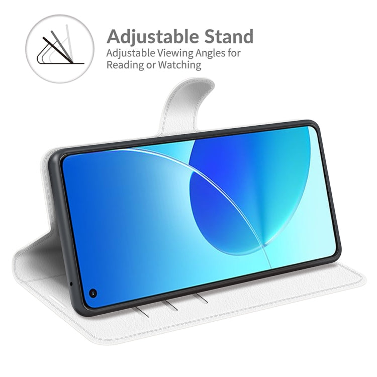 Litchi Texture Leather Phone Case For OPPO Reno6 4G