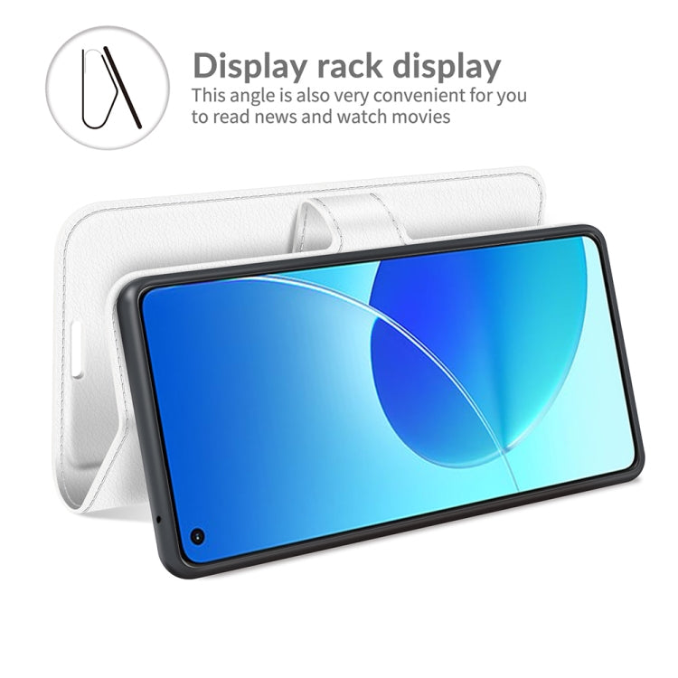 Litchi Texture Leather Phone Case For OPPO Reno6 4G