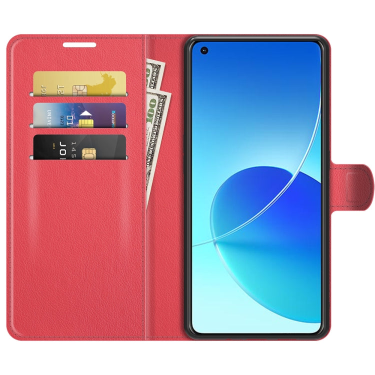 Litchi Texture Leather Phone Case For OPPO Reno6 4G