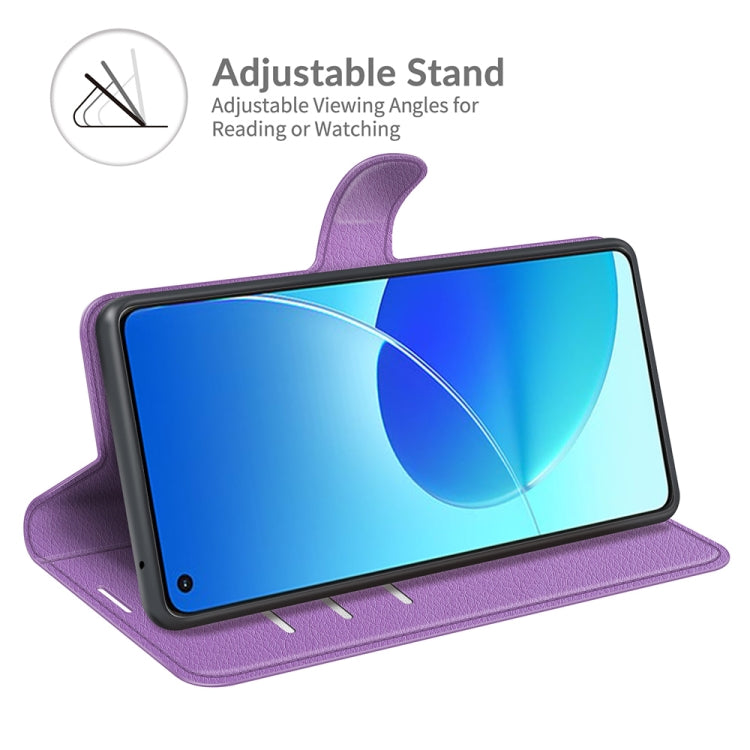 Litchi Texture Leather Phone Case For OPPO Reno6 4G