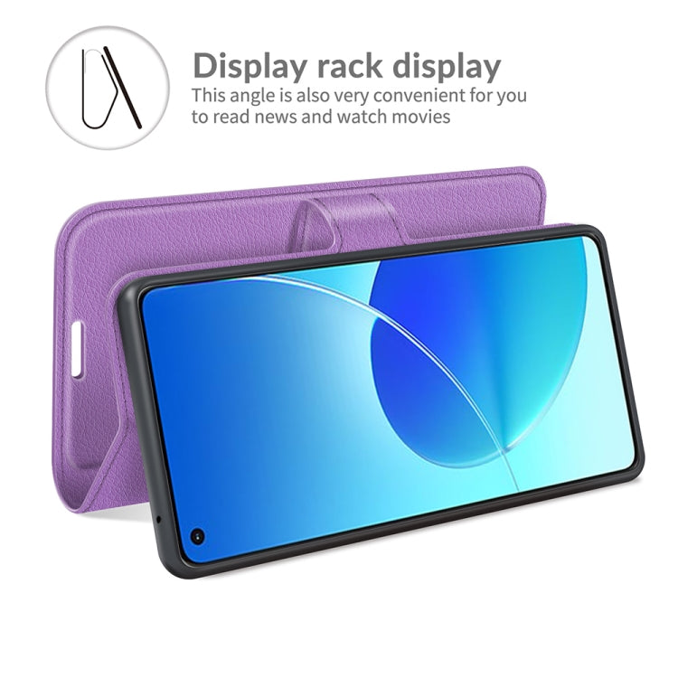 Litchi Texture Leather Phone Case For OPPO Reno6 4G